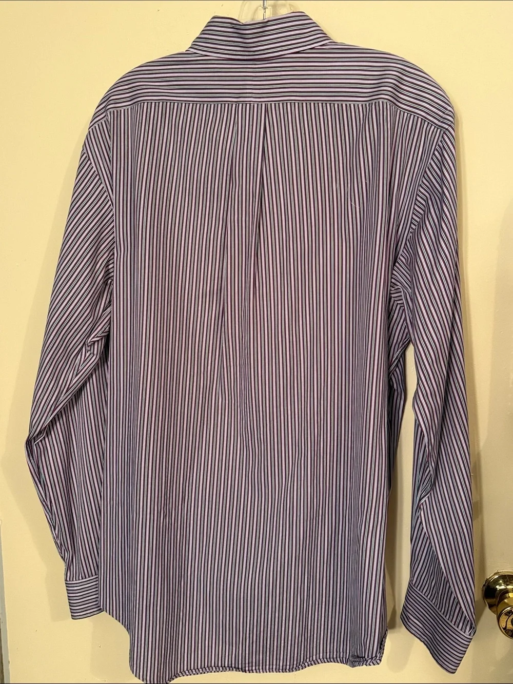 Polo by Ralph Lauren Purple & White Striped Button-Down Shirt with Navy Pony
